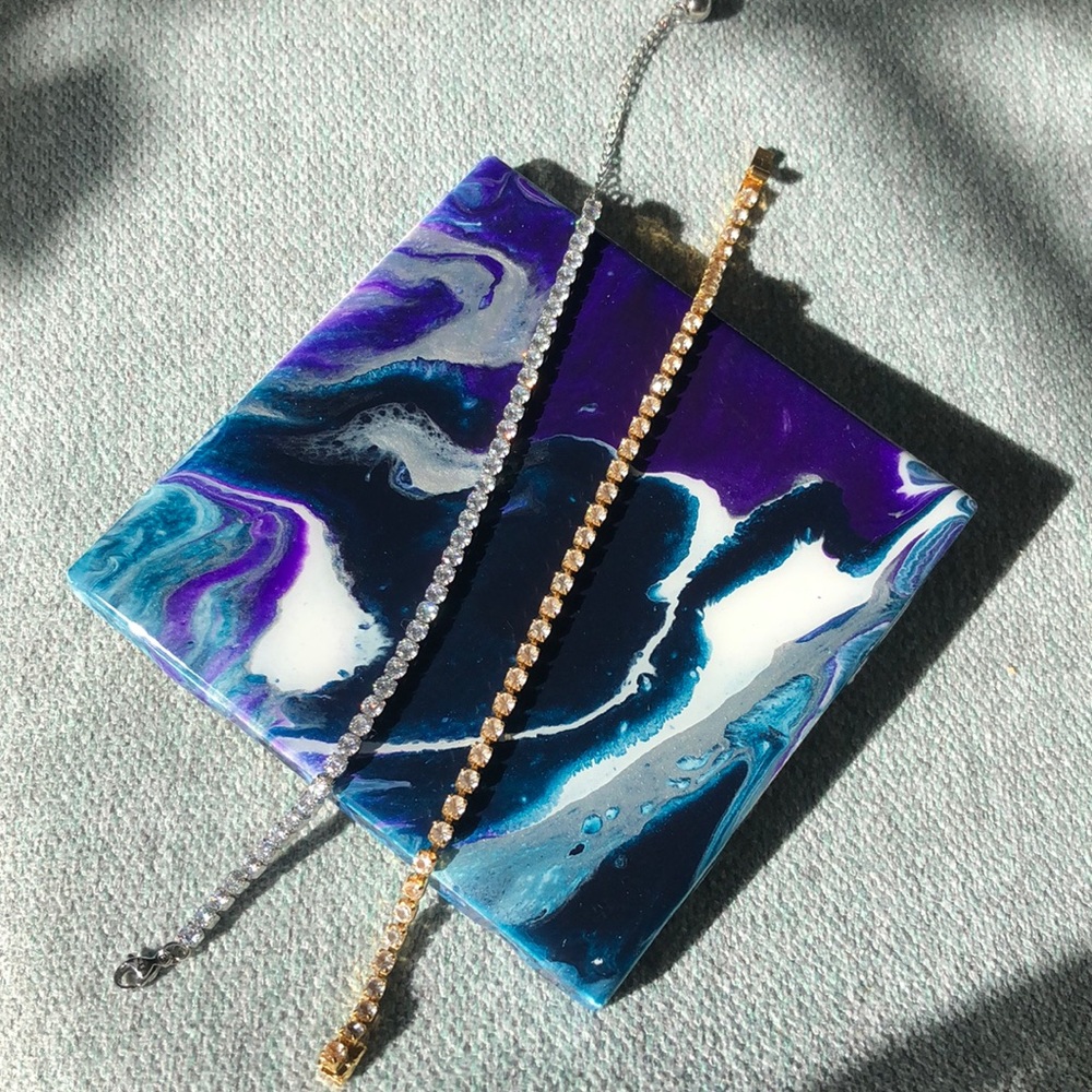 Gold & Platinum costume tennis bracelets